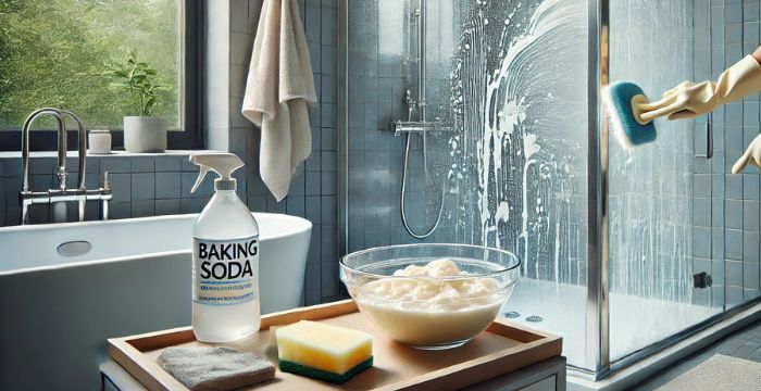 baking soda Glass Cleaner for Shower