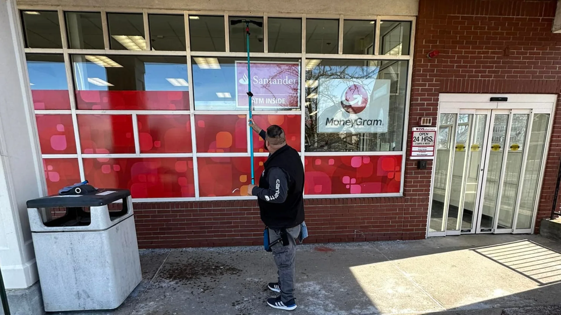 Commercial facility cleaning service in action